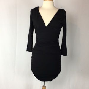 Guess Black Ruched Dress